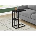 Daphnes Dinnette 25 in. Accent Table, Black Marble - Black Metal DA2433102